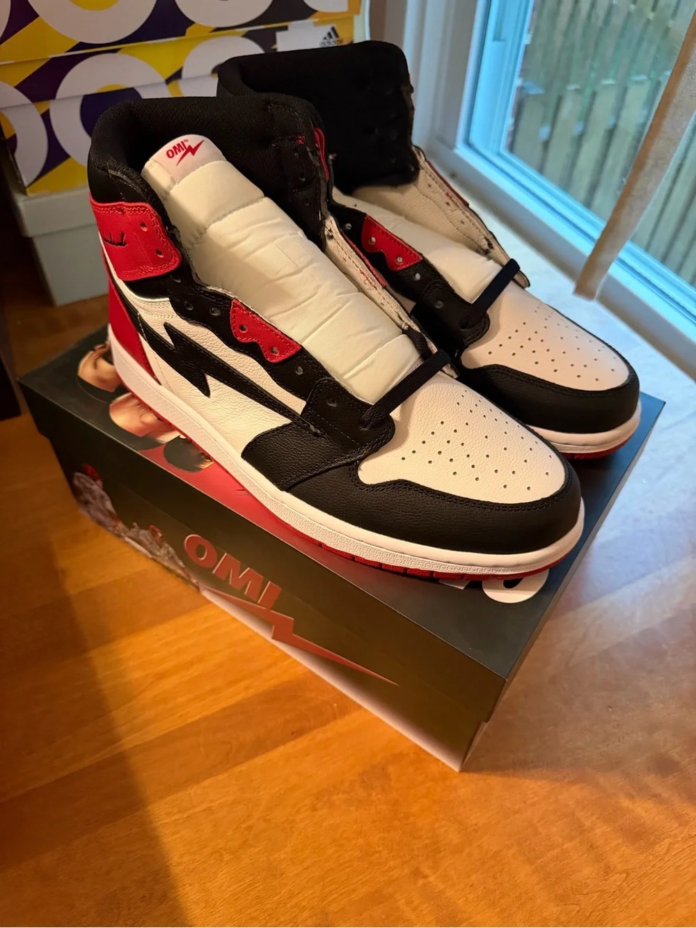 OMI in a Hellcat Reloaded Mens Size 13 BRAND NEW JORDAN 1 Bred Toe Retro